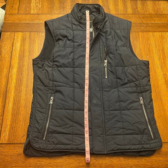 Banana Republic M Navy Blue Quilted Puffy Vest Zip Jacket - Picture 8 of 13